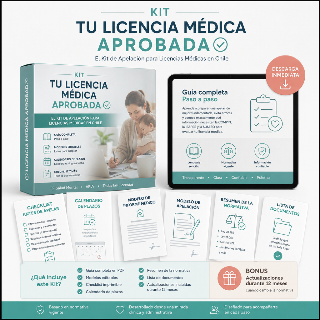 Guía práctica para apelar licencias médicas en Chile